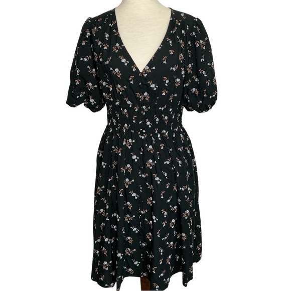 Madewell Petite Challis Sophia Mini Dress is Woodland Floral Size Small - Picture 4 of 15